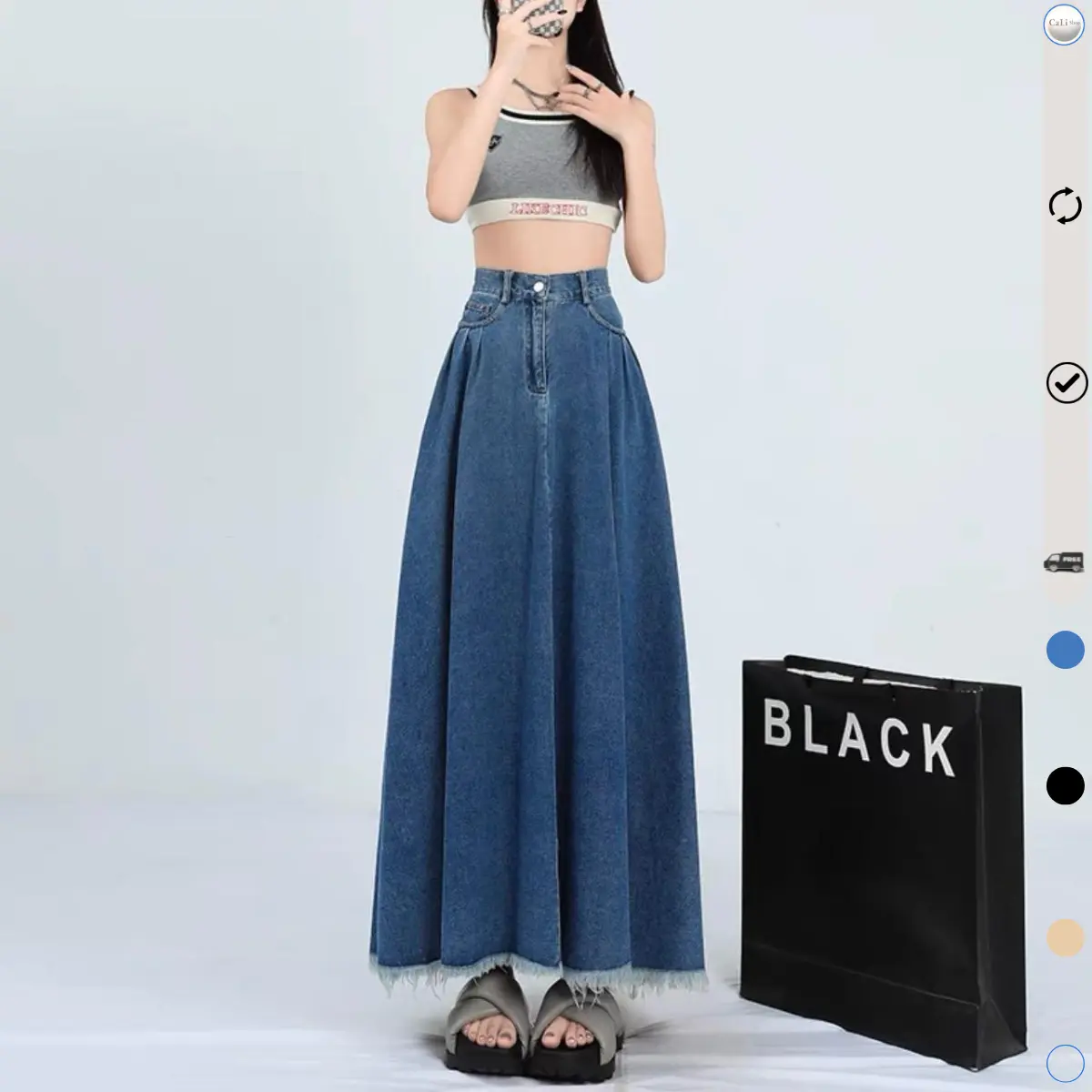 Chân váy Jean xoè cạp khoá chân tua tua siêu xinh | BigBuy360 - bigbuy360.vn Chân váy Jean xoè cạp khoá chân tua tua siêu xinh | BigBuy360 - bigbuy360.vn