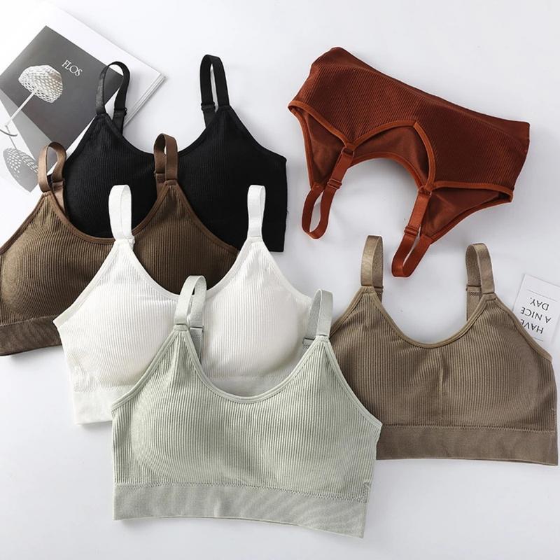 Áo Ngực Không Dây, Bộ 3 Chiếc, Thiết Kế Liền Mạch, Không Có Vòng Thép, Đồ Lót Cho Nữ, Áo Ống, Thiết Kế Lưng Đẹp, Làm Bằng Bông Tươi Mềm Mại Và Mỏng, Thích Hợp Cho Giới Trẻ, Đồ Lót, Áo Ngực 2