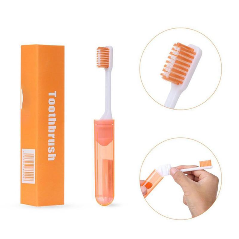 Product Introduction of 1Pcs Folding Toothbrush With Box Portable Travel Camping Outdoor Business Trip Tooth Brush Soft Toothbrush Oral Cleaning Tools 5
