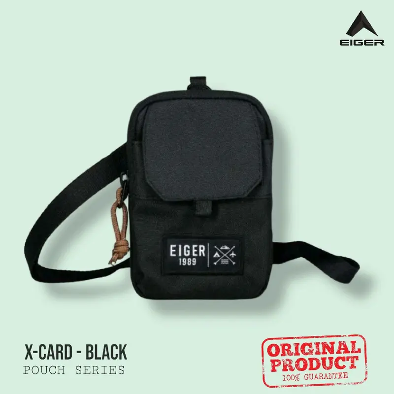 TAS POUCH EIGER X-CARD ORIGINAL WALLET - BLACK Kartu Dompet Hitam 0