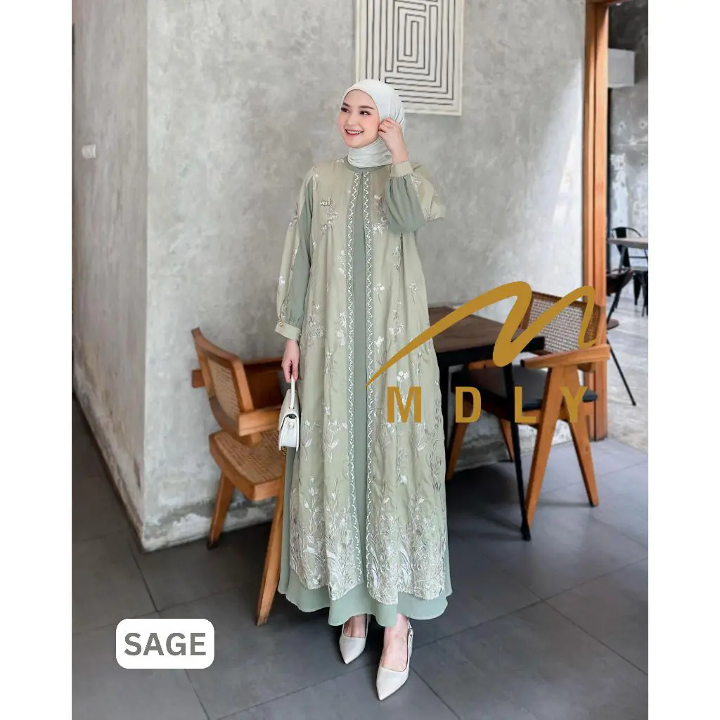 Baju busana hari raya gamis wanita Ashita Dress by MDLY