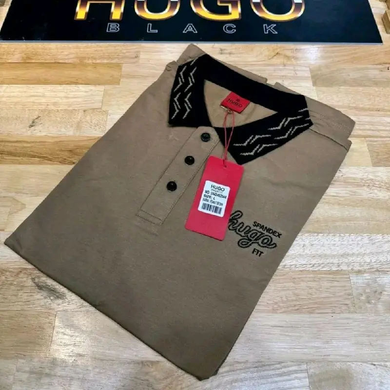 Kaos Krah Hg Selection Original Bahan Tebal Pria Dewasa Hitam Pendek Kerah - M L XL 0