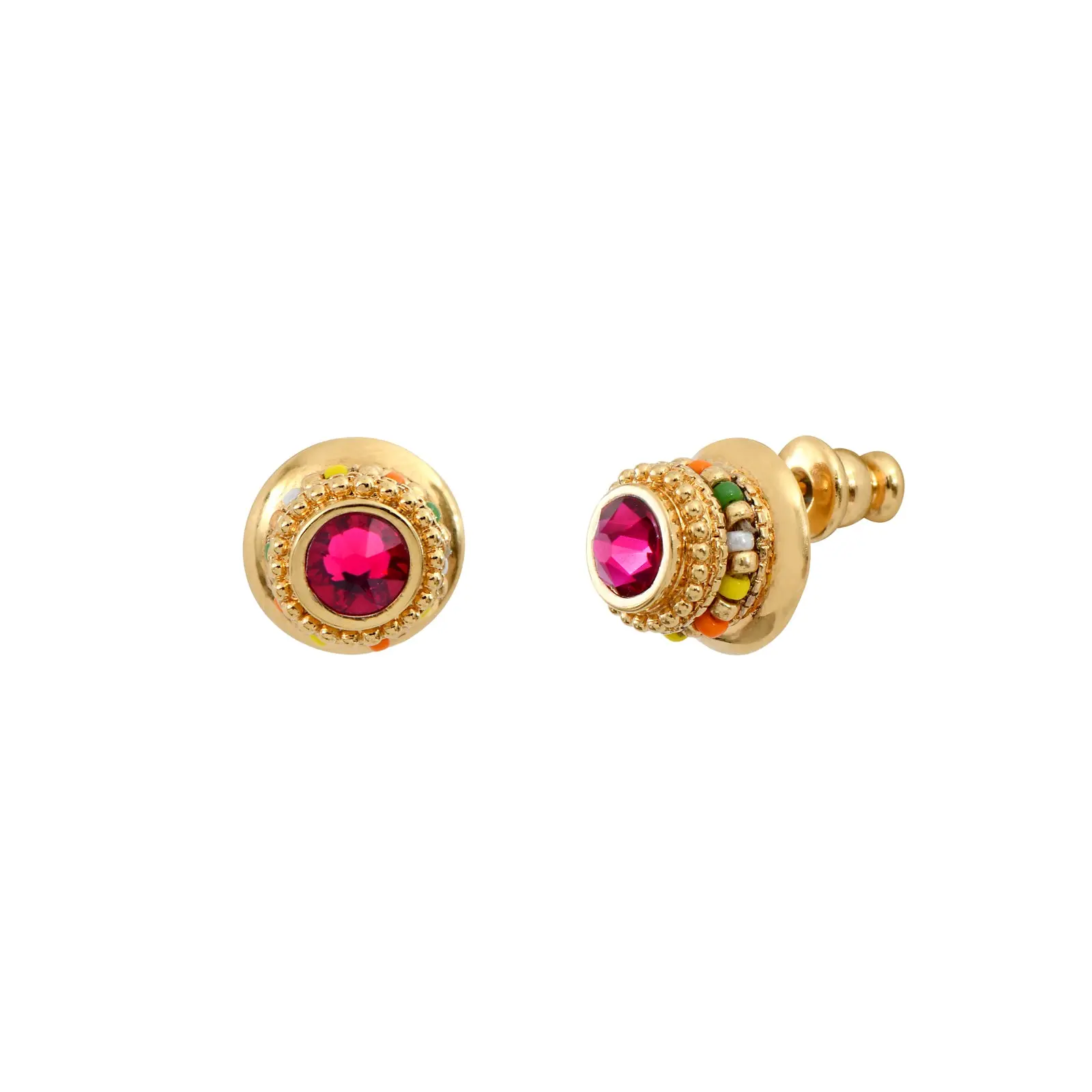 Satellite Paris Tiki Prestige Crystal Stud Earrings in Turquoise