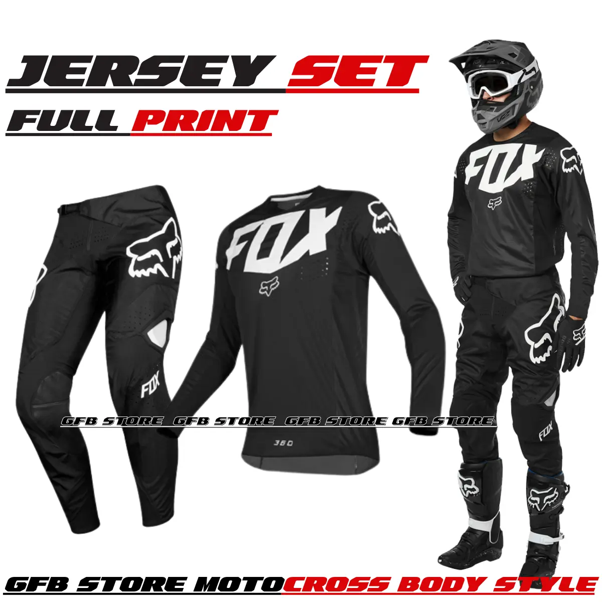 Jerset Jersey Celana Set Motor Trail Motocross Pria Wanita Uniseks Berpori dan Nyaman di Pakai Baju Sport