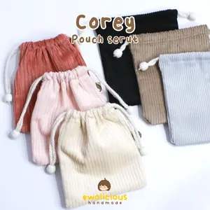 MINI COREY POUCH SERUT by Ewolicious | Pouch Koin Make Up | Kantong Koin Corduroy Dompet Uang