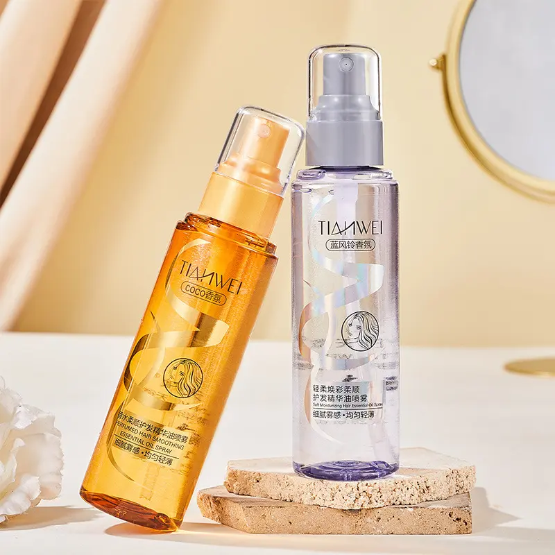 Tianwei Softening Hair Care Essential Oil Spray Improves Dry Frizz One Spray Softening Leave-in Hair Anti-Static Spray