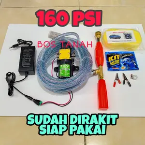 Alat Steam Cuci Motor Mobil AC Stim Stem Motor 160 PSI Paket Pompa DC 12 volt 160psi Steam Portable