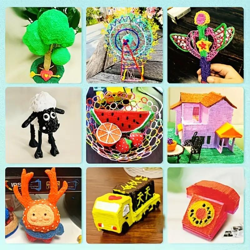 Product Introduction of 3D Printing Pen Set, 1 Set USB Charging 3D Drawing Pen with 3 Colors 3.3m PLA, Creative Painting Pen, Art & Handmade Gift 3