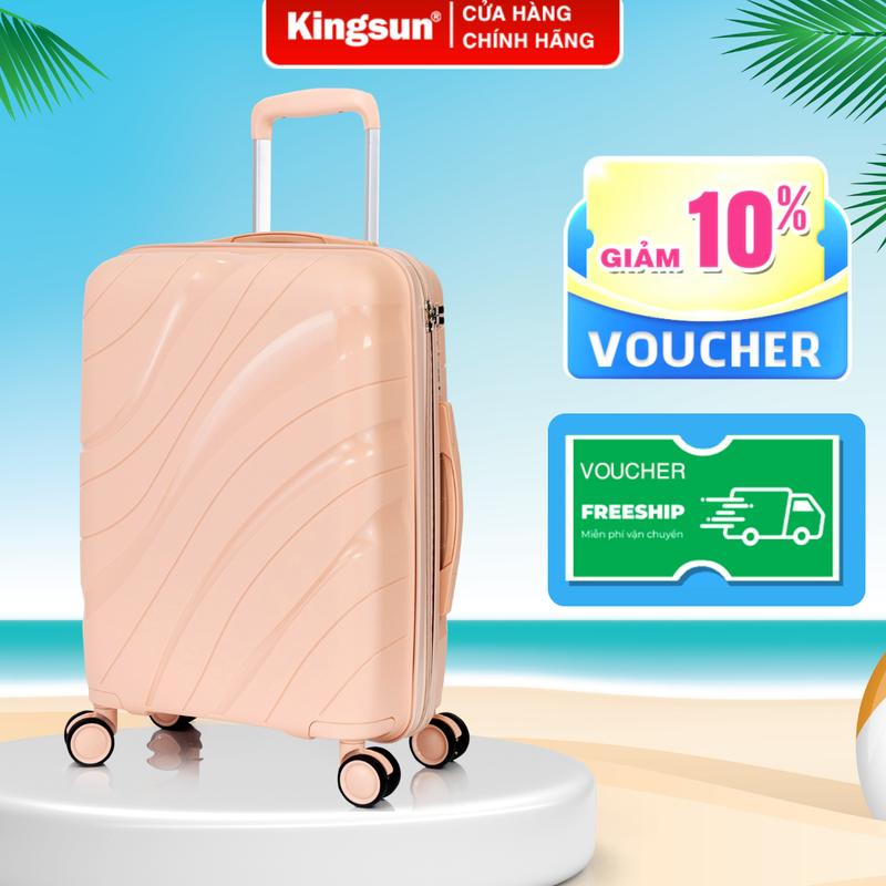 Vali PP01/PP02 Size 24 - Nhựa PP chống vỡ tuyệt đối , khóa hải quan TSA , bảo hành 5 năm 4 bánh xoay 360 hộp đựng cứng