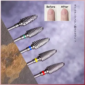 Carbide Flame Bits Barrel Bits Remover Kutek Gel Bits Nail Art Drill Bits
