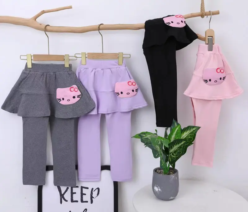 Rok Lejing Anak Perempuan Umur 2 Tahun - 6 Tahun, Celana Legging Rok untuk Olah Raga Anak Cewek Terbaru Model Santai Bahan Katun 0