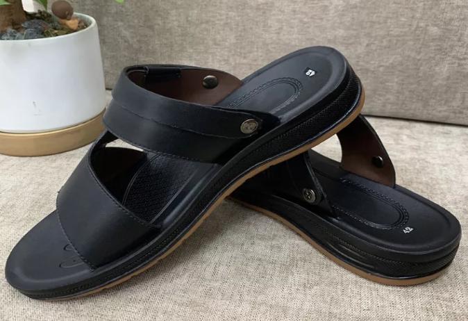 Product Introduction of Dép Xăng đan mùa hè cho nam giới  – dép da bò quai ngang , chống trơn trượt 10