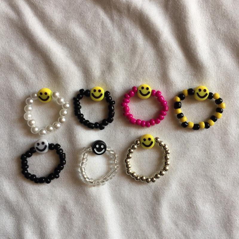 Cincin beads Smile | Ring Beads Smile | Cincin Smile | Korean Ring | Cincin KPOP | Cincin Beads Korea Cincin Manik Lucu 0
