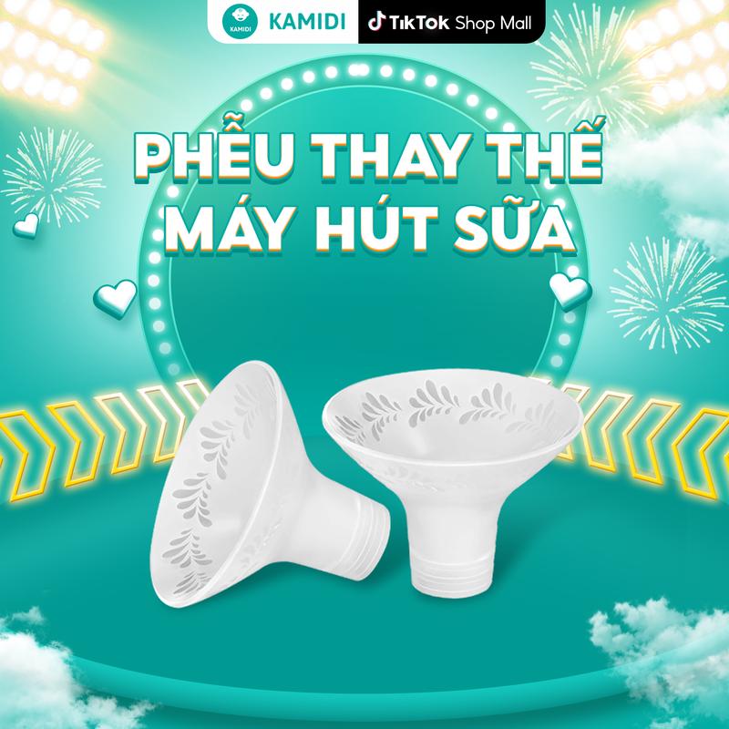 Phễu máy hút sữa điện đôi Silicone Kamidi Max gồm 3 size phễu máy hút sữa KAMIDI
