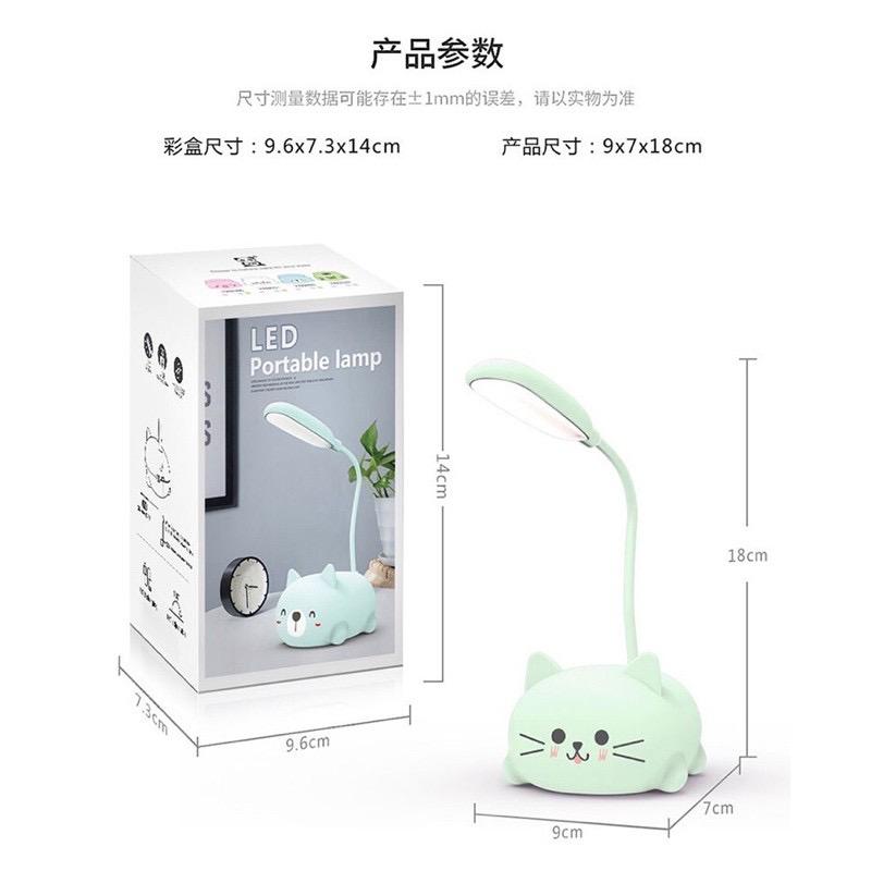 Đèn bàn học đọc sách, làm việc hình con mèo, đèn học cho bé hình thú dễ thương 3