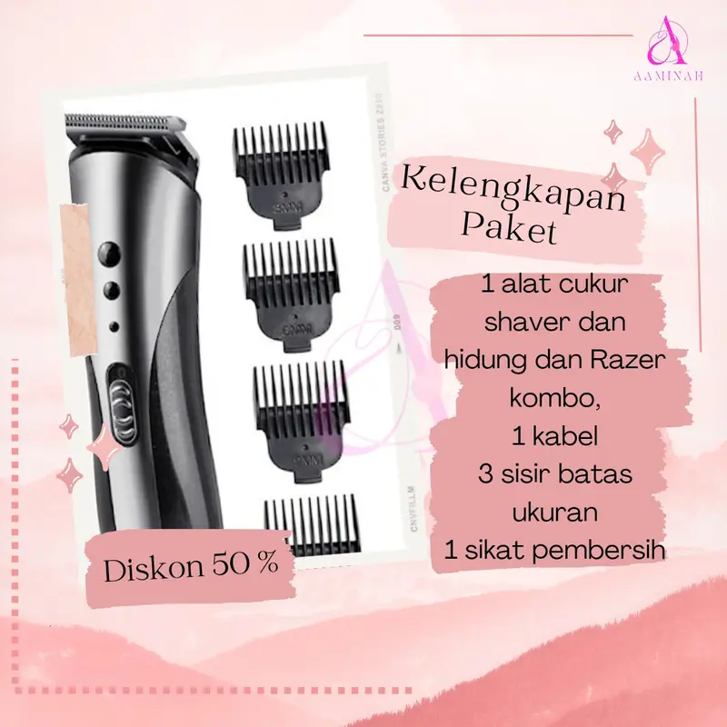 Kemei 1407 Alat Cukur Rambut Kumis Jenggot Elektrik 3