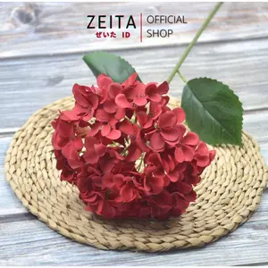 [COD] Zeita - Bunga Hydrangea HORTENSIA 70CM Bulat Jumbo 1Kuntum Premium