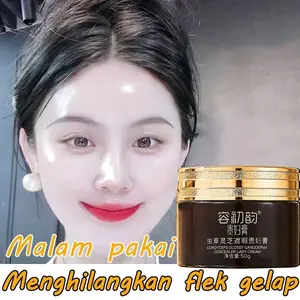 COD Ganoderma Cordyceps Lightening Day and Night Cream 50g ASLI ORI Pelembab Pemutih Wajah Glowing cepat Penghilang Flek Hitam Anti Penuaan Kerut