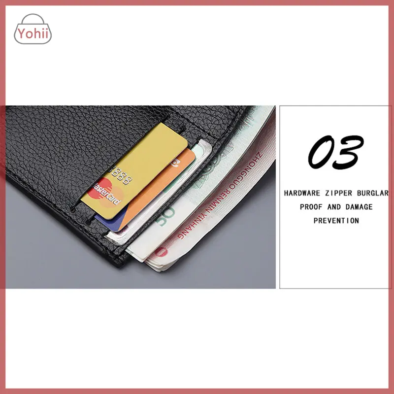 Ví Dọc Ngắn, Dành Cho Nam Giới, Có Gói Thẻ Ngân Hàng, Ví Đựng Thẻ ID, Ví 7