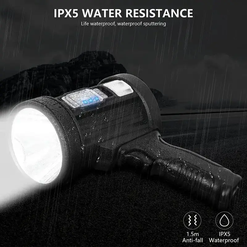 Rechargeable Flashlight, Handheld Hunting Flashlight with COB Light, Lightweight & Bright LED for Boating, Camping, Hunting 8