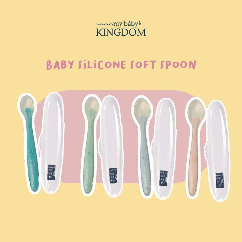 My Baby Kingdom Sendok Silikon Anak (include box) Sendok Anak Mpasi 4
