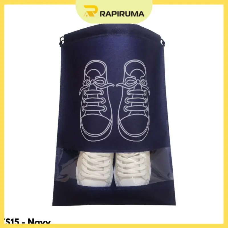 Tas penyimpanan sepatu / Tas Sepatu / tasSponbound Serut Korean Shoe Bag Travel Shoe Pouch Murah Berkualitas Kantong Kanvas 7