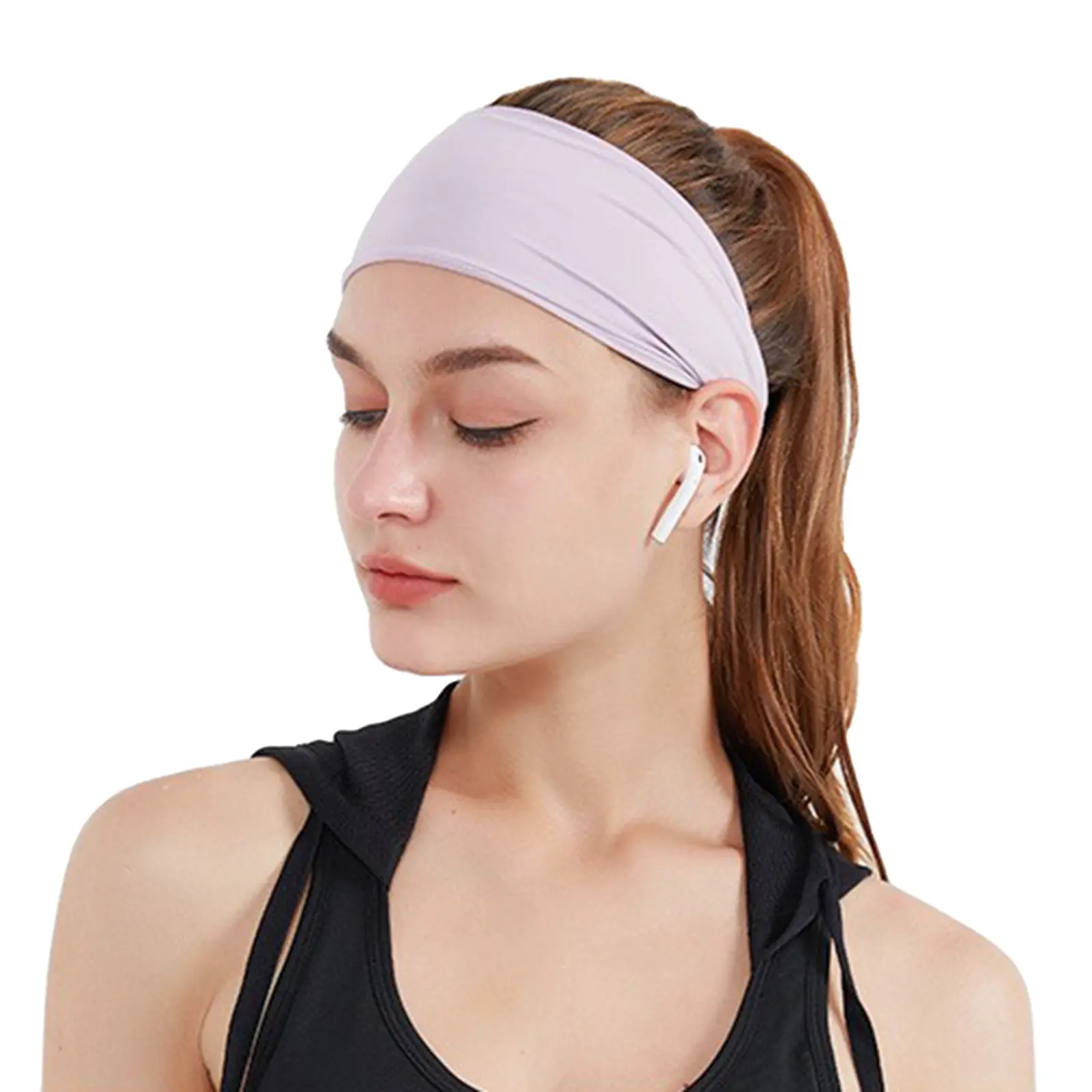 Women Workout Headbands Non Slip Sport Sweatbands Yoga Hairbands for Travel Fitness Athletic Moisture Wicking Elastic Headbands