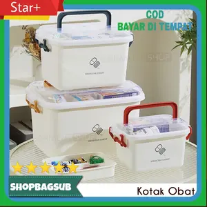Kotak Obat P3K Portable Medicine Box Organizer Tempat Penyimpanan Serbaguna First Aid Box Capsule Pil
