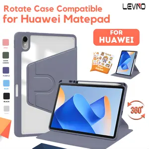 LEVINO Casing Compatible for Huawei Matepad 11.5" Matepad 11" 2021 Matepad 11" 2023/Air 11.5 2023 360 Rotating Transparent Acrylic Case