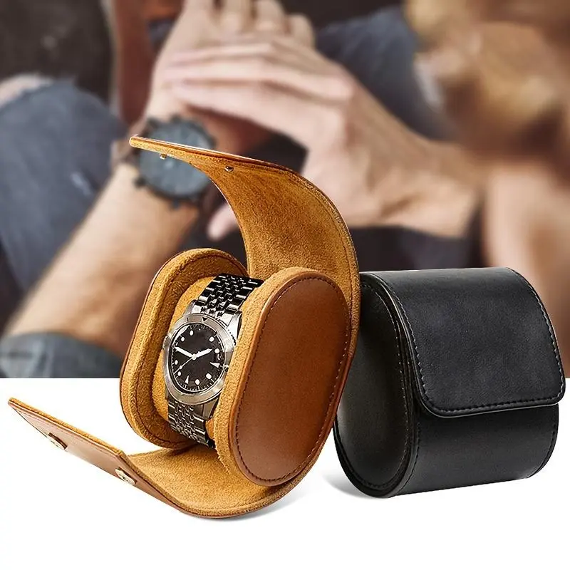 Vintage Watch Storage Box, 1 Count Watch Organizer with Pillow, Watch Storage Box for Home Office, Home Organizer for Watch 2