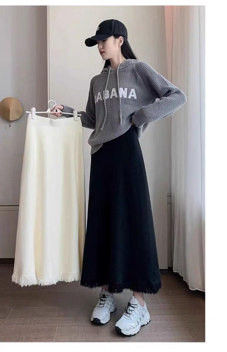 Product Introduction of Chân Váy Len, Màu Đen, Dành Cho Phụ Nữ, Mùa Xuân Và Mùa Thu, Ngoại Cỡ, Cô Gái Đầy Đặn, Che Bụng, Dáng Ô Chữ A, Dài Trung Bình, Hình Quả Lê, Chân Váy 22