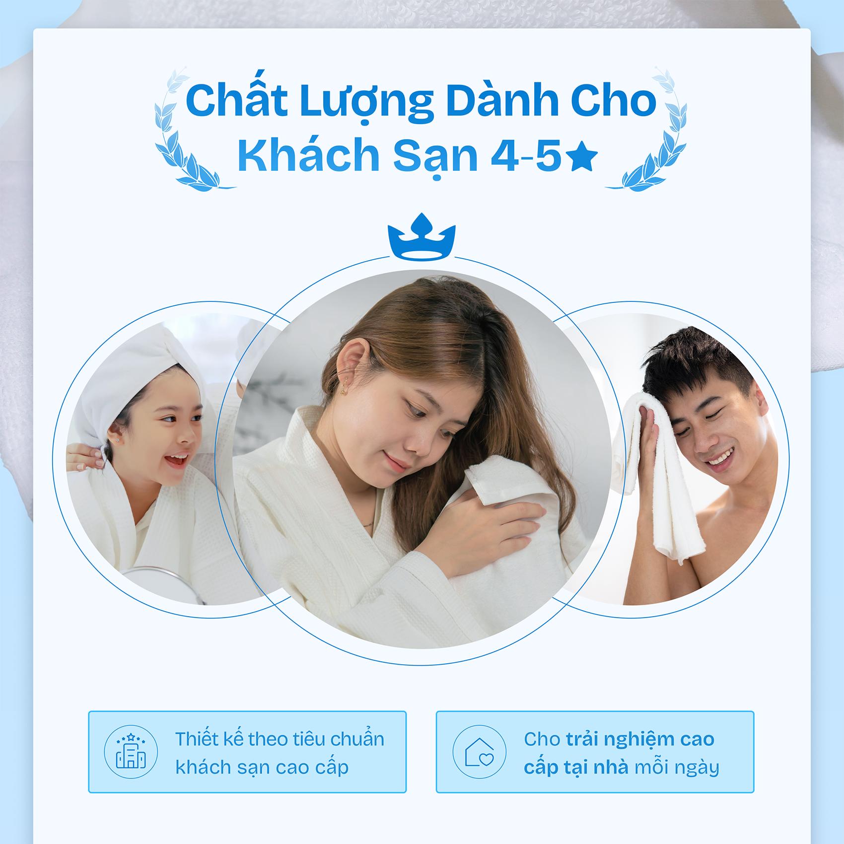 Khăn mặt 34x34cm chuẩn khách sạn 5 sao