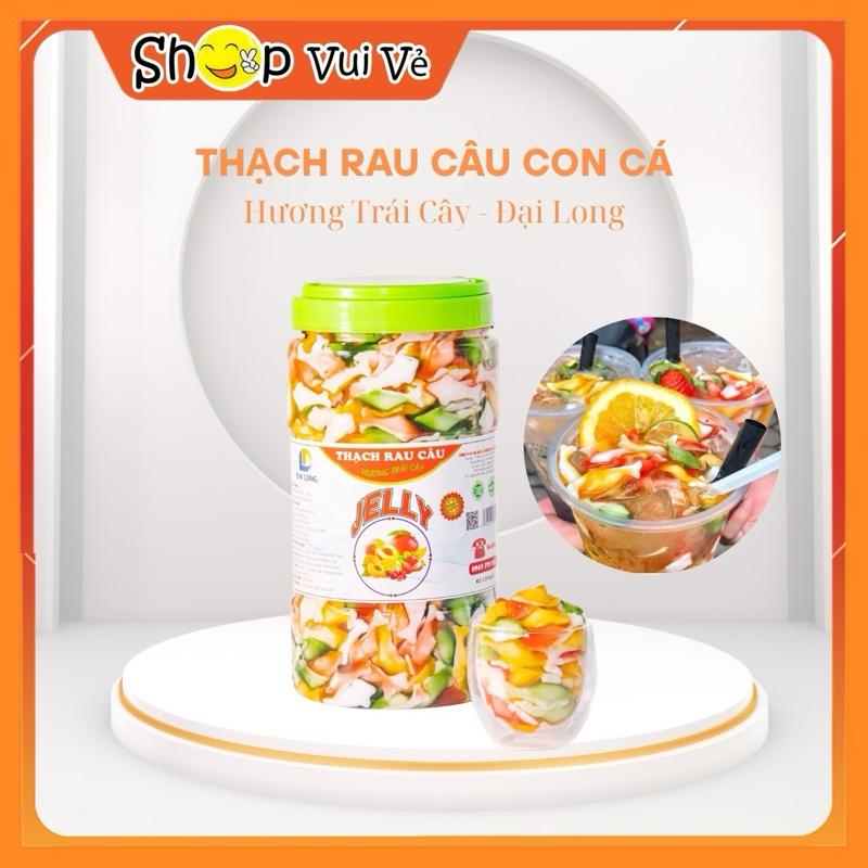 Thạch rau câu con cá Đại Long hương trái cây hộp 2,35kg - Topping Food