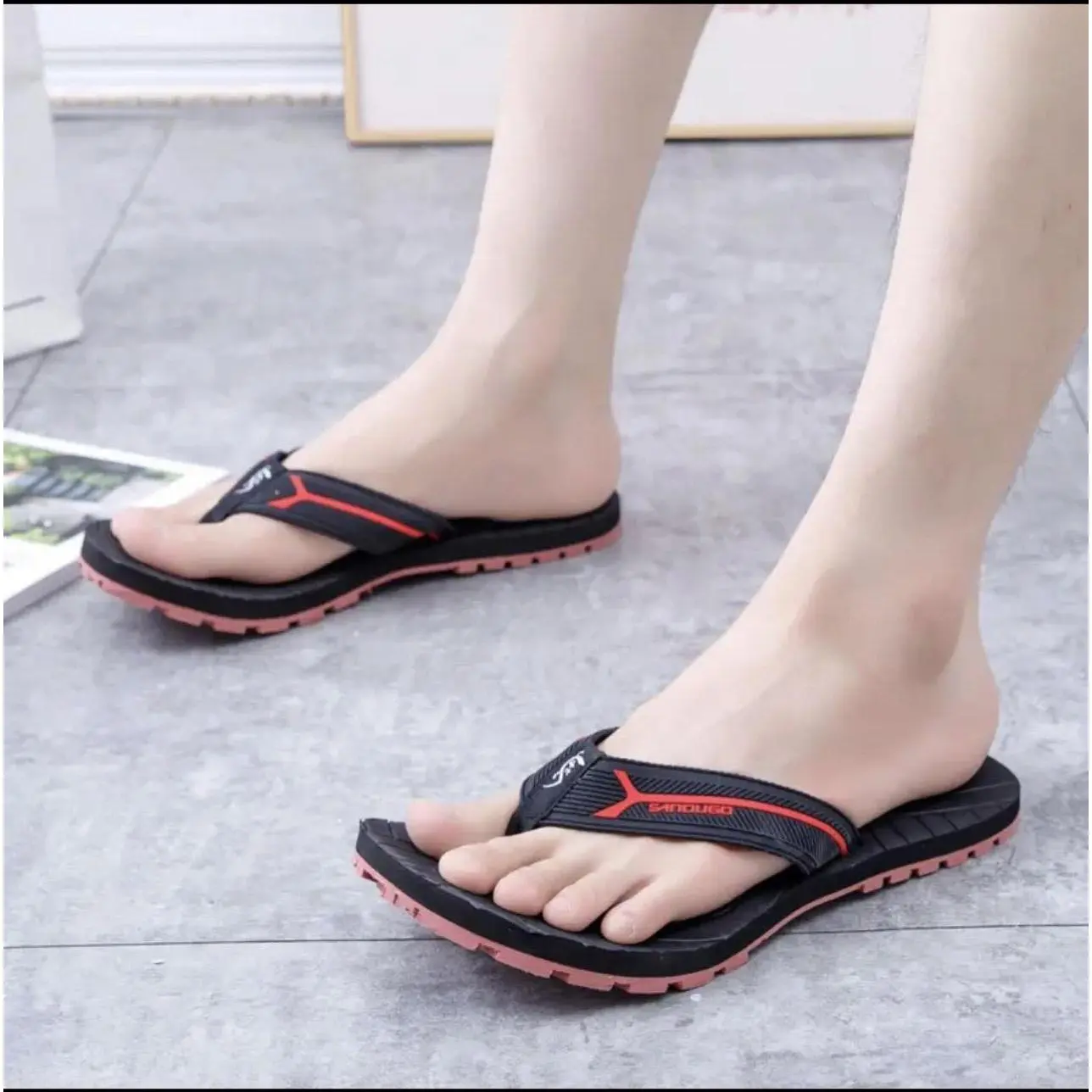 SANDUGO Athletic Classic Flip Flops - Flexible & Lightweight - Perfect for Active Lifestyles (Morning Walk Approved) Bridal Comfort Sandal Summer Footwear Walking Shoes Boy Shoes