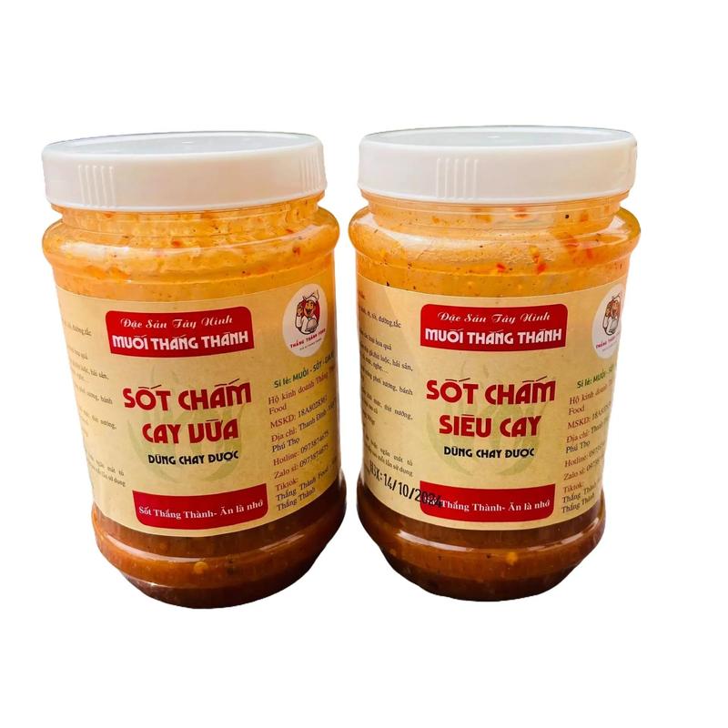 Combo Siêu cay-cay vừa Sốt Chấm Thắng Thành Food,Sốt Muối Tây Ninh,Muối chú hải chua cay mặn ngọt ,Nước Sốt Gia Vị Muối cay tê dại
