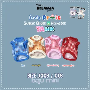 Baju Sugar Glider / Hamster Croptop Fruit Tank / bahan nyaman size XXS & XXXS | YBG!
