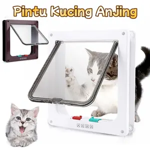 AimayaPet Pintu Penutup Hewan Peliharaan/Pintu Kucing Anjing / Medium Pet Door/ Hewan Peliharaan Arah Yang Bisa Disesuaikan