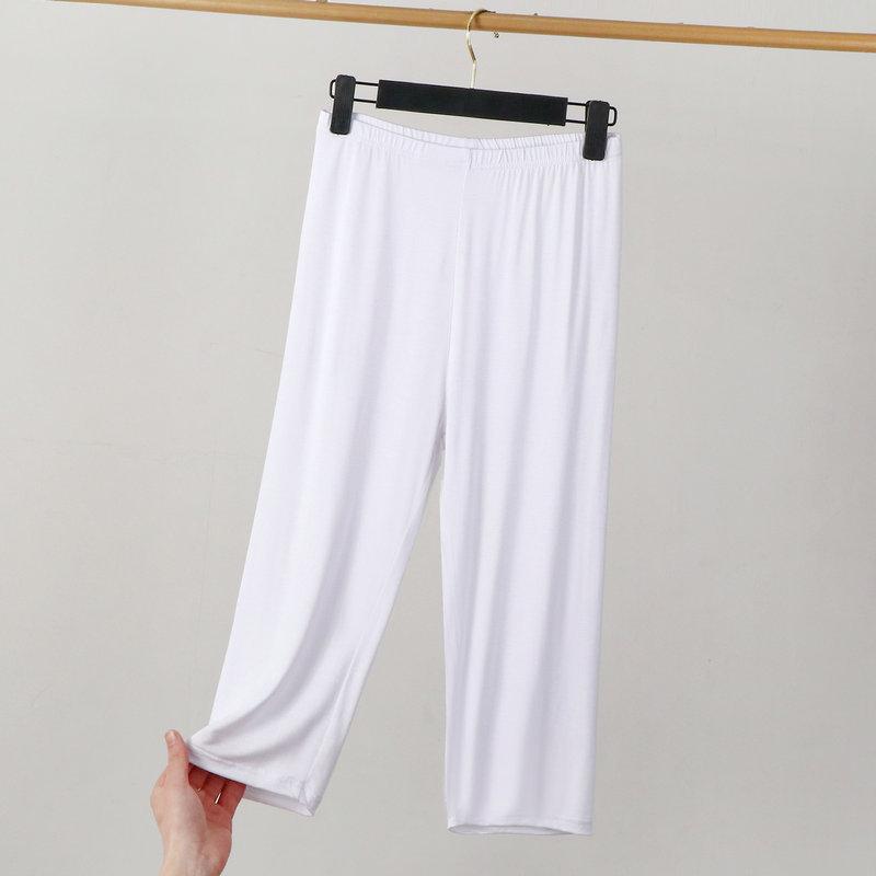 Product Introduction of Women's summer cropped pants modal thin home cotton plus large size high waist slim pajamas Loungewear Nightwear Womenswear Lingerie Homewear Pjs Trouser Basic Minimalist 10