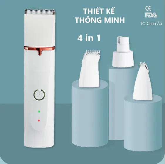 Tông đơ cắt tỉa cho thú cưng 4 trong 1 - cắt tỉa lông chó mèo 0