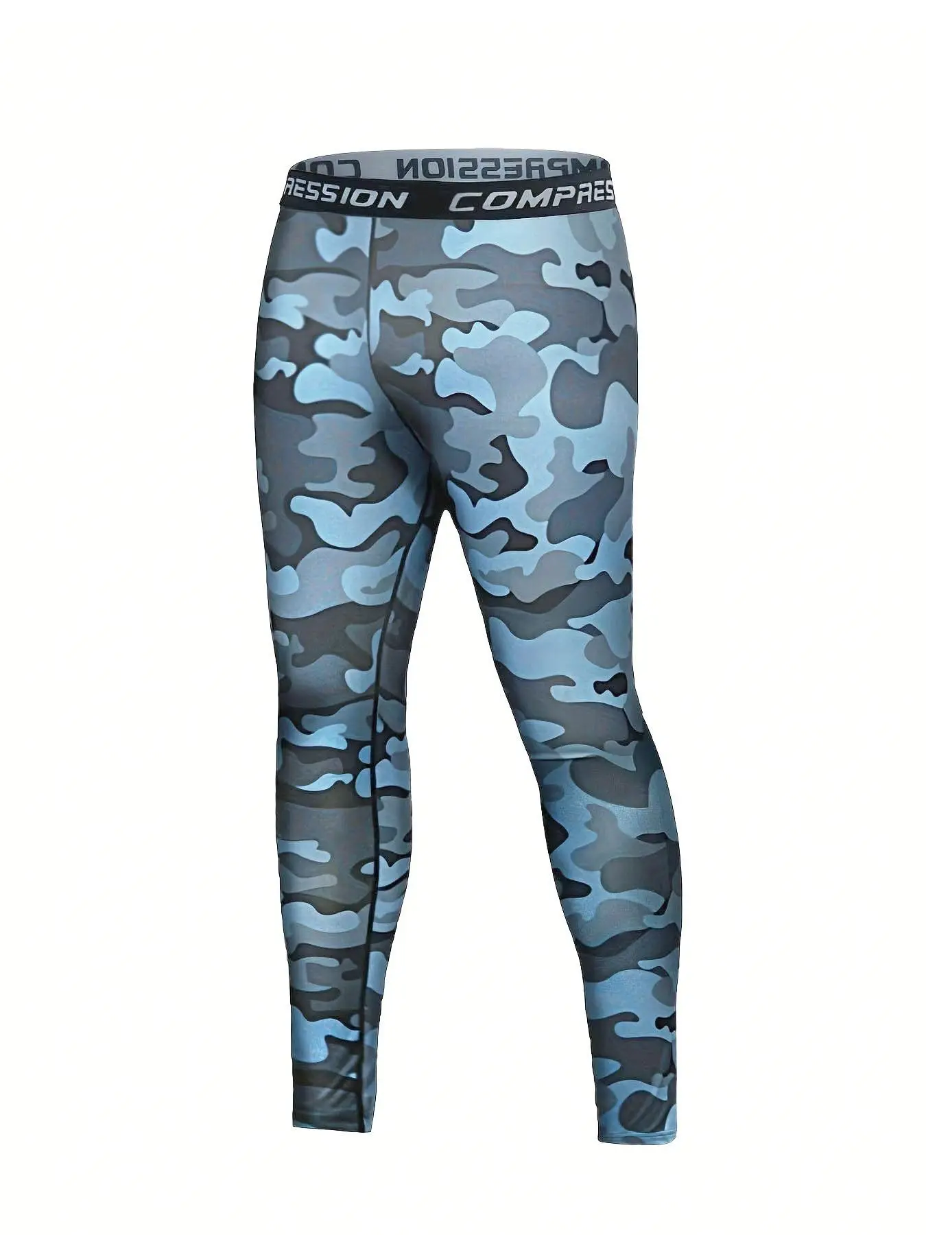 Men's Camo Letter Tape Sports Leggings, Sporty Breathable Comfortable Skinny Pants, Men's Sportswear Clothing for Indoor Outdoor Wear