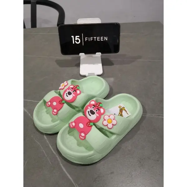 Sandal Anak Perempuan Lotso Bunga Sendal Slide Selop Cewek Kekinian Lucu Ringan Nyaman Karet 6137 5