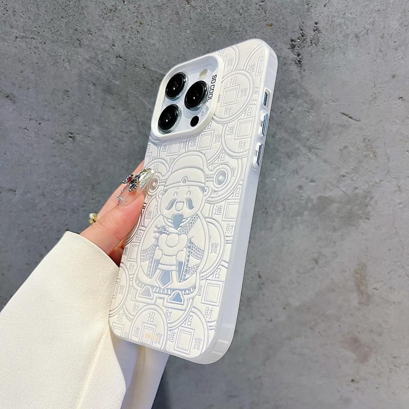 Product Introduction of God of Wealth Congratulations on New Year's Delivery Phone Case For iPhone 16 15 14 13 12 11 Plus Pro Max XR X XS 7 8 IMD Shockproof Cover 2