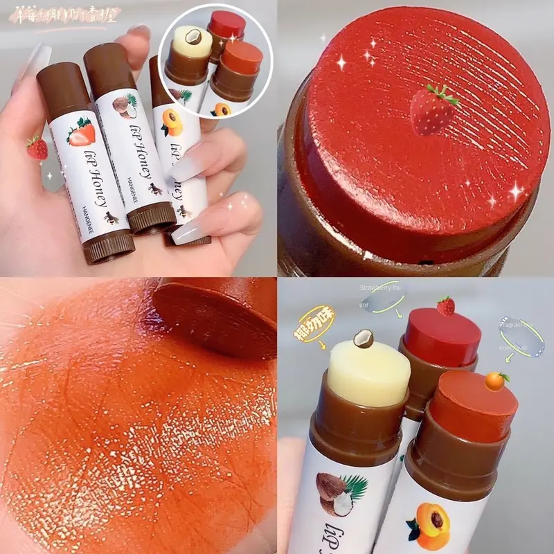 Son Dưỡng Môi, Hương Trái Cây, Dưỡng Ẩm, Dưỡng Ẩm, Nuôi Dưỡng, Đường Viền Môi Khiến Mờ, Không Màu, Son Dưỡng Môi Đổi Màu Tre Nữ Cosmetic 6