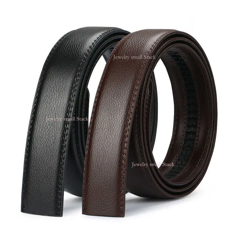 Automatic Genuine Cowhide Mens' Plus Size 105cm 170cm No Leather for Men Waist Strap Belt Without Buckle Width 3.5cm