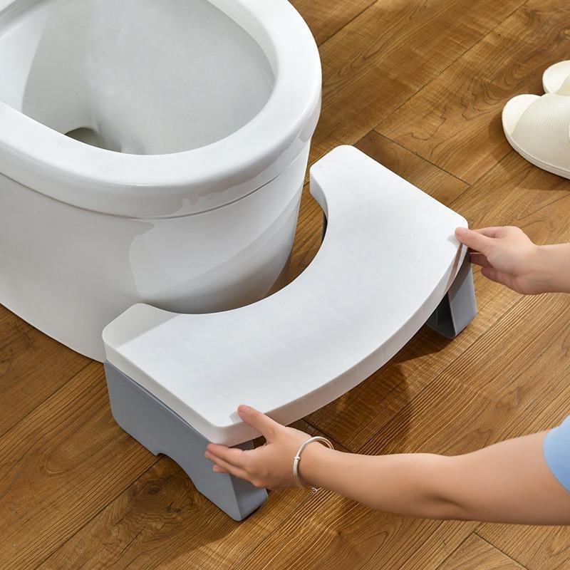 Simple Design Toilet Commode Chair, 1 Count Plastic Portable Foot Stool, Bathroom Anti-slip Toilet Assistance Step Stool 0