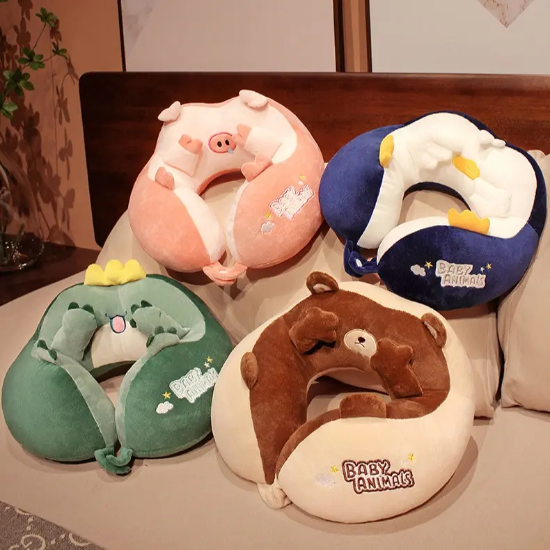 Gối chữ U chống mỏi cổ nhiều màu cute CICI GUOA988 Tựa Đầu