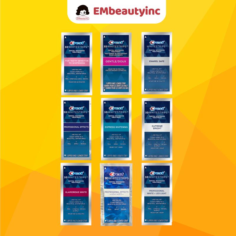 1 GÓI LẺ Miếng dán trắng răng Crest Whitening
