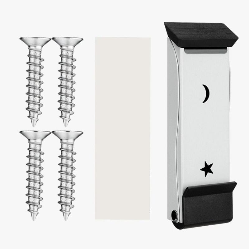 Product Introduction of New Stainless Steel Folding Door Stop Self Adhesive No Drilling Door Wedge Anti-collision Sound Dampening Door Holder Door 18