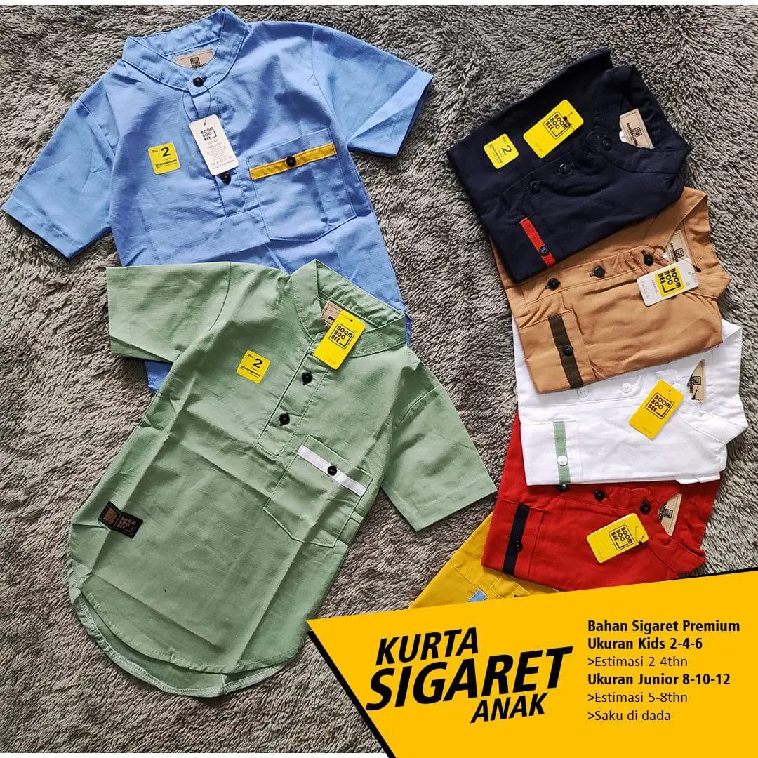 Atasan Kurta Anak Laki Laki Terbaru 2024 Baju Atasan Koko Anak Balita Laki Laki Abu Kekinian Gamis Katun