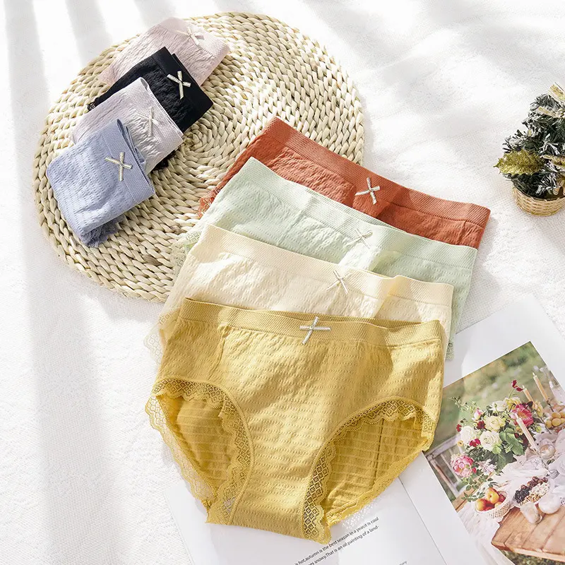A01 Set 10 quần nhăn  cotton kkkk Quần Lót Nữ